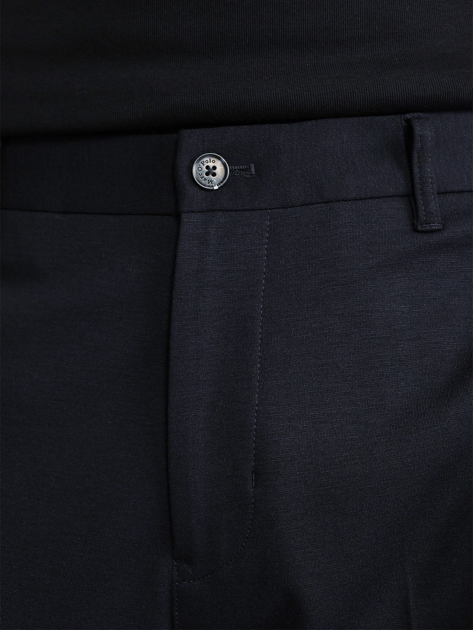 Брюки трикотажные темно-синего цвета